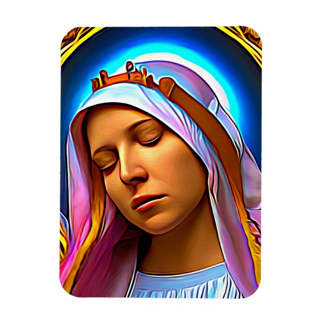 Ímã IA Art da Virgem Abençoada Maria (Vertical)