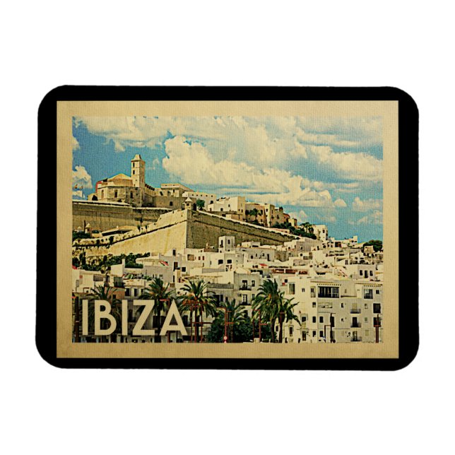 Ímã Ibiza Spain Vintage Travel (Horizontal)