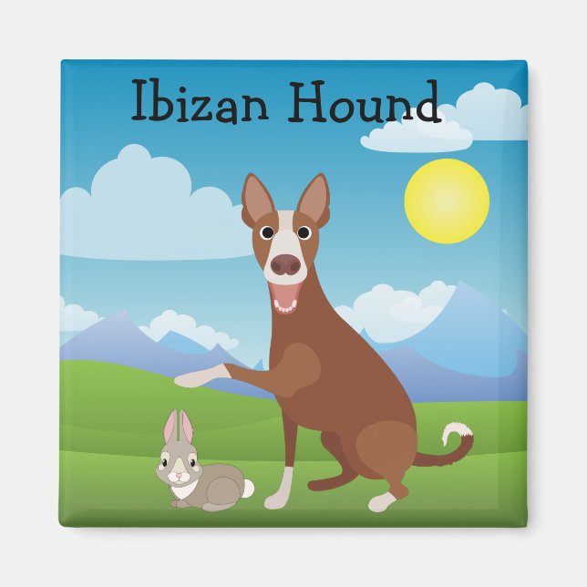 Imã Ibizan Hound Podenco Bunny Love (Frente)
