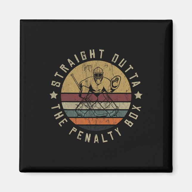 Imã Ice Hockey Player Goalie Jersey Puck Face Mask Tea (Frente)