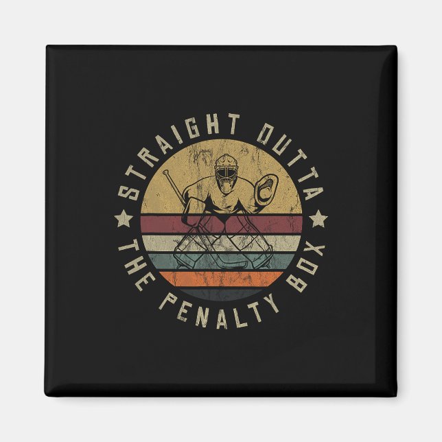 Imã Ice Hockey Player Goalie Jersey Puck Face Mask Tea (Frente)