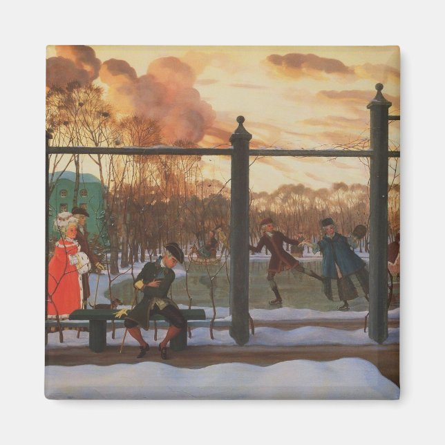 Imã Ice Skating Rink em inverno (por Konstantin Somov) (Frente)