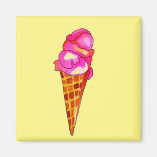 Imã icecream gelato, comida de arte