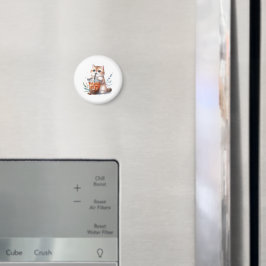 Imã Iced Coffee & Cat Art