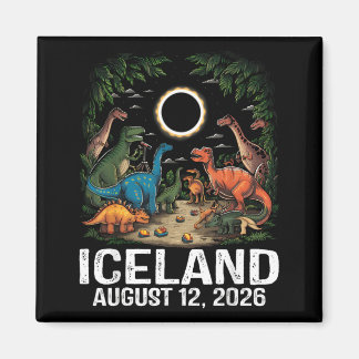 Imã Iceland Total Solar Eclipse 2026 Dinosaur T-Rex