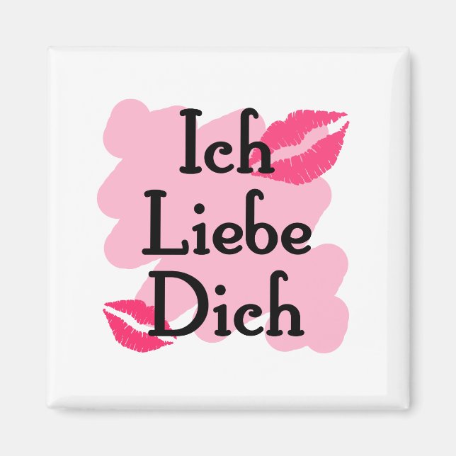 Imã Ich Liebe Dich - Alemão Eu te amo (Frente)
