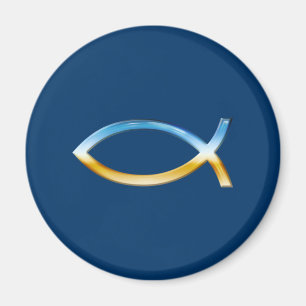 Imã Ichthus - Christian Fish Symbol Sky & Ground