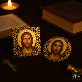 Imã Ícone Bizantino de Cristo - Jesus