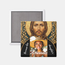 Imã Ícone Bizantino de Cristo - Jesus
