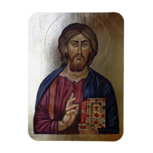 Ímã Ícone bizantino do cristo Pantocrator