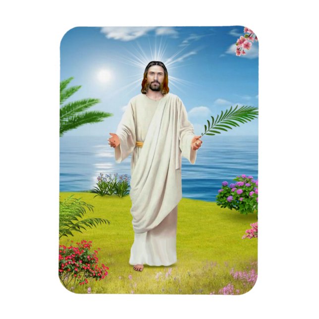 Ímã ícone com a imagem de Jesus do Cristo (Vertical)