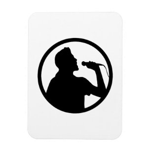 Ímã Ícone de Cantor - Logotipo de Karaokê