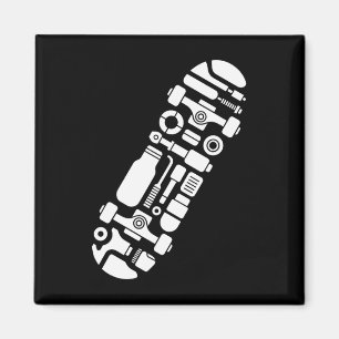 Imã Ícone de Equipamento de Skate Skateboarder Skatebo