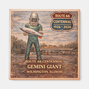 Imã Ícone de Geladeira Gemini Giant Route 66