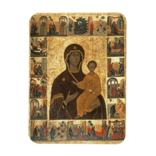 Ímã Ícone de Hodegetria do Virgin de Smolensk, c.1450