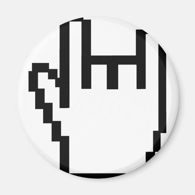 Imã ícone de metal preto (Frente)