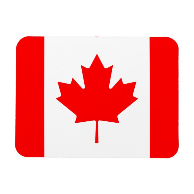 Ímã Ícone de Símbolo de Nação Canadá Flag Maple Leaf O (Horizontal)
