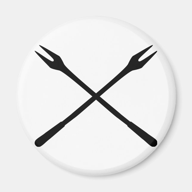 Imã ícone de spit do fondue (Frente)