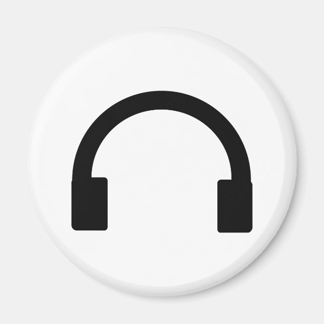 Imã ícone fones de ouvido (Frente)