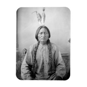 Ímã Ícone Indígena Americano: Líder Lakota Touro Senta
