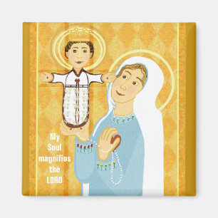 Imã Ícone moderno de Mary e de Jesus