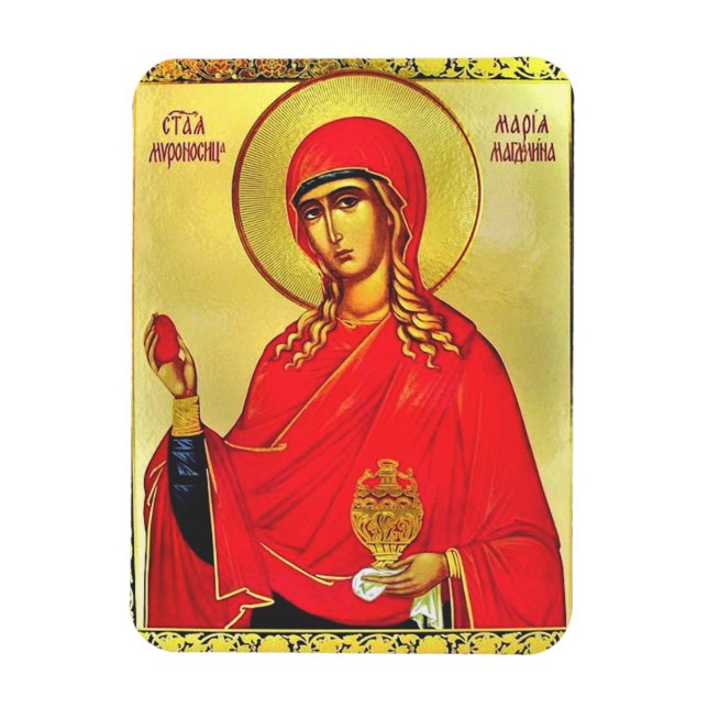 Ímã ícone ortodoxo de Santa Maria Madalena (Vertical)