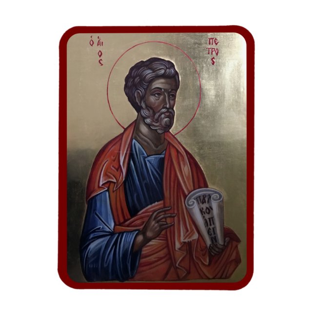 Ímã Ícone Ortodoxo de São Pedro o Apóstolo (Vertical)