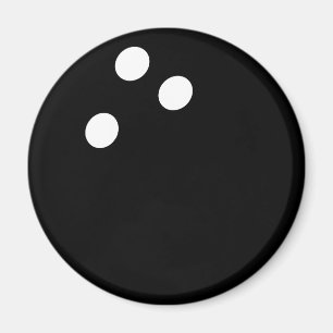 Imã ícone preto da bola de boliche