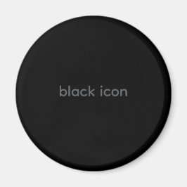 Imã Ícone Preto - Magneto de Tipografia