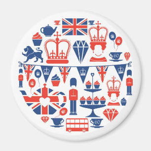 Imã Ícones britânicos do jubileu