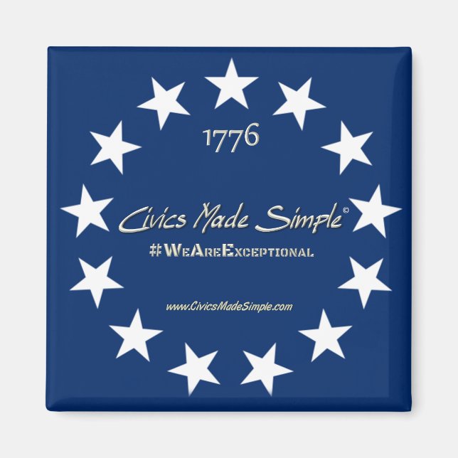 Imã Ícones Civis Fizeram Um Magneto Simples (Frente)