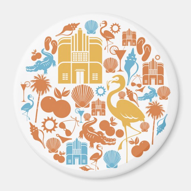 Imã Ícones da Flórida (Frente)