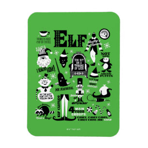 Ímã Ícones do Elf e citações de filmes