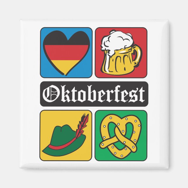 Imã Ícones do Oktoberfest (Frente)