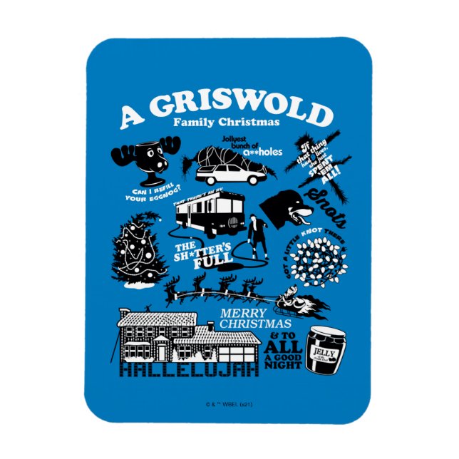 Ímã Ícones e cotações das férias de Natal (Vertical)