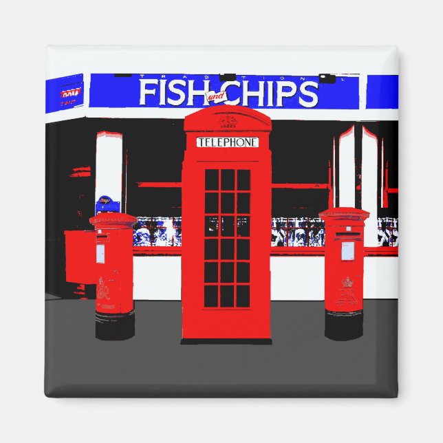 Imã Ícones Ingleses (Frente)