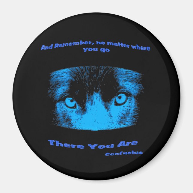 Imã Ícones Intensos, Confucius, Imagem de Cotação Insp (Frente)