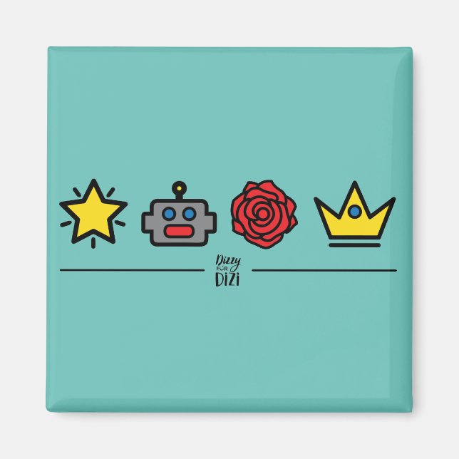 Imã Ícones SCK Ícones azuis (Frente)