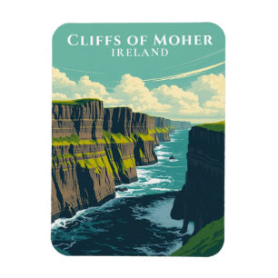 Ímã Iconic Cliffs of Moher Ireland Landmark Souvenir
