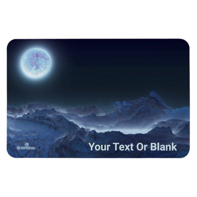 Ímã Icy Planet, Lua Congelada (Horizontal)