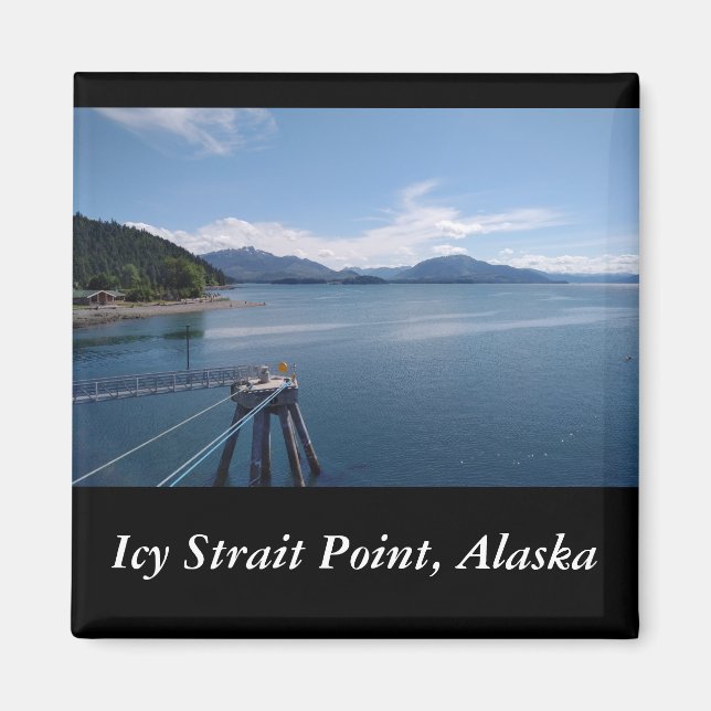 Imã Ícy Strait Point Alaska souvenir magnet (Frente)
