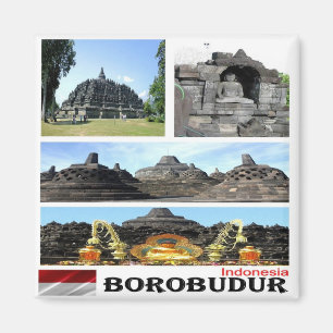 Imã ID - Indonésia - Borobudur - Collage Mosaic