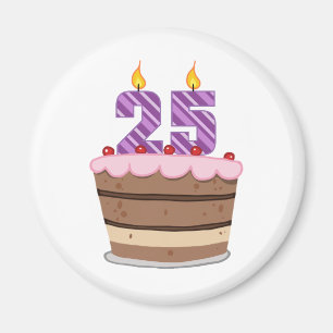 Imã Idade 25 no bolo de aniversário