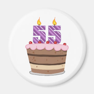 Imã Idade 55 no bolo de aniversário