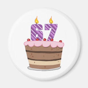 Imã Idade 67 no bolo de aniversário