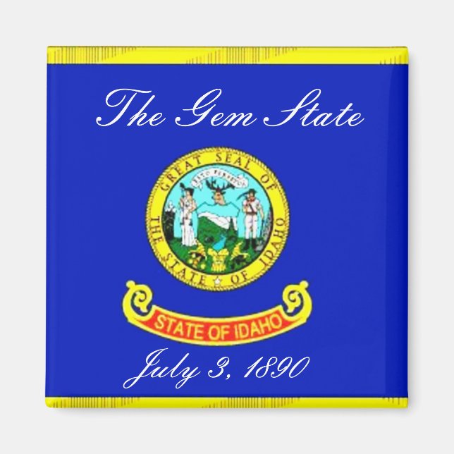Imã Idaho Flag Magnet (Frente)