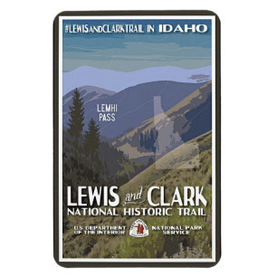 Ímã Idaho. Lewis & Clark Trail