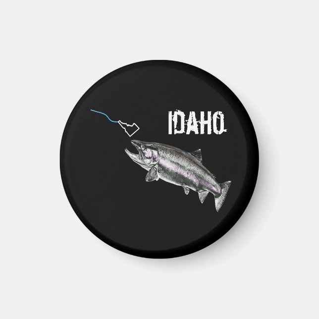 IMÃ IDAHO STEELHEAD - AQUI PESCA PESCADA - BRILHO (Frente)