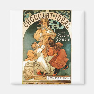 Imã Ideal de Alphonse (Alfons) Mucha Chocolat
