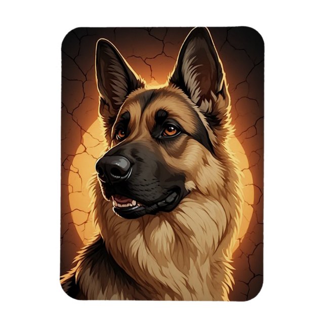 Ímã 🐾 Ideias de Presentes para Amantes do Pastor Alem (Vertical)